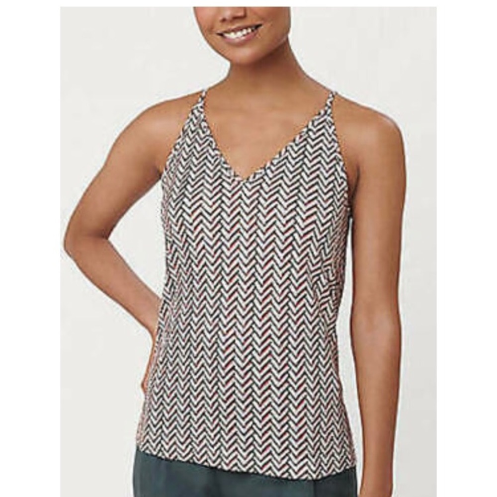 Loft Double V Chevron Linen Cami